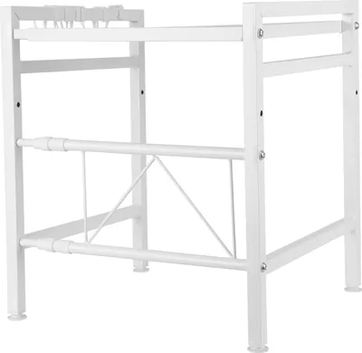 Produktbild von Mikrowellenhalter Einstellbar Küchenregal Mikrowelle Regale Rack Organizer (40-64)x45x36.5cm Weiß