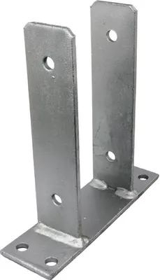 A U-shaped metal bracket with holes for mounting.