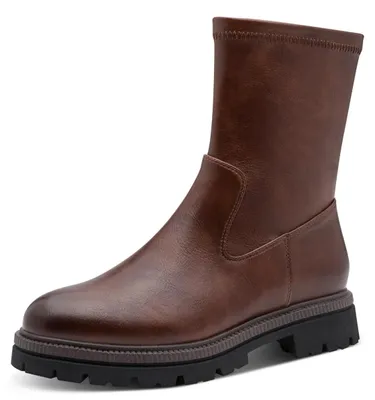 Image de Bottes pour femmes MARCO TOZZI, fermeture éclair, confortables, couleur marron (cognac), taille 39 (EU)