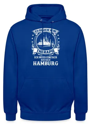Produktbild von Spreadshirt Keine Therapie Ich Muss Nach Hamburg Uni Hoodie, S, Royalblau