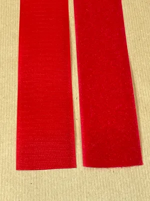 Produktbild von Klett Hakenband rot 25 mm, 25 m
