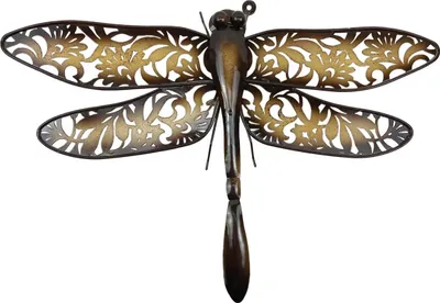 Produktbild von Prodex Libelle Metall braun beige größer 45 x 33 cm A00570
