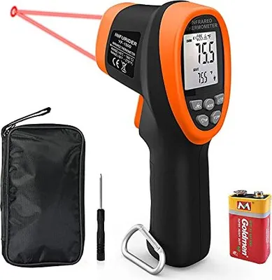 Produktbild von INFURIDER Digital Infrarot Thermometer,-50°C - 1500°C Berührungsloses Laser Temperaturmessgerät Temperaturmesser, IR Pyrometer 30:1 Temperaturpistole