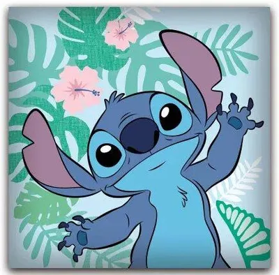 Imagen del producto de Cojín decorativo de Lilo y Stitch, diseño de hibisco, 35 x 35 cm, poliéster