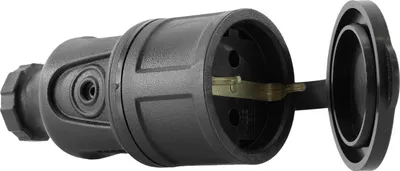 Immagine prodotto di Presa con contatto di terra 230V Schuko 2P+Z IP44 16A con messa a terra nero