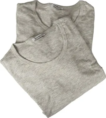 Image de Lot de 2 t-shirts pour homme BIKKEMBERGS, manches courtes, col rond, coton stretch, référence BKK1UTS01BI, tailles BI, XXL (EU), XXL (US), XL (FR), 6, 95 % coton, 5 % Élasthanne