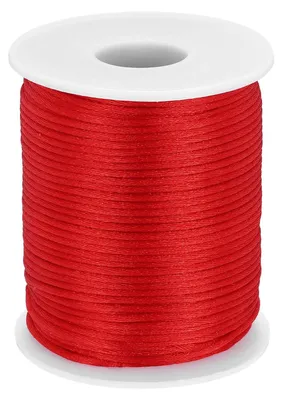 Productafbeelding van Nylonkoord - 2 mm x 50 meter - Gevlochten macramékatoen - Rood