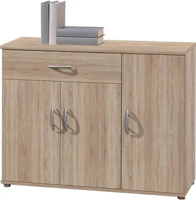 Produktbild von Kommode >Lissy< in Sonoma-Eiche aus Kunststoff - 90x70x30cm (BxHxT)