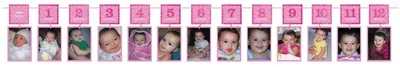 Image de Guirlande photo scintillante 1er anniversaire fille