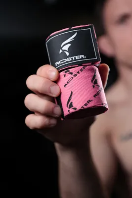 Produktbild von Boxbandagen elastisch, 2 Stück, 4 m lang, rosa, für Boxtraining