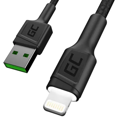Zdjęcie produktu dla Kabel USB Lightning 200cm z białem z podświetleniem LED, Apple 2.4A