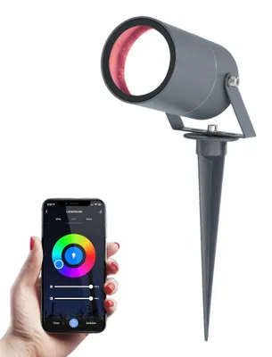 Produktbild von hoftronicsmart Smart Gartenstrahler 5,5W 345lm IP65 RGBWW Anthrazit