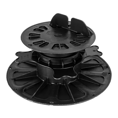Produktbild von 1 Karton Balkenlager PRO Stelzlager für Holz WPC ALU - volle Verpackungseinheit Höhenverstellbar 70 - 120 mm / 36 Stück