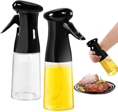 Produktbild von 2PCS Ölflasche 210ML Öl Sprühflasche, Essig Spritzer Olivenöl Flasche, Oil Bottle 1Pcs Oil Sprayer für Kochen, Salat, BBQ