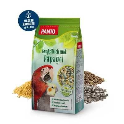 Produktbild von PANTO Großsittich- & Papageienfutter Pluramin® – 2,5 kg Vogelfutter Saatenmischung