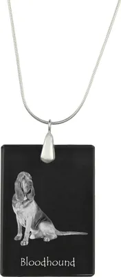 Image de Bloodhound - Pendentif en cristal avec chien, collier en argent avec photo, pendentif personnalisé de la marque Art-Dog
