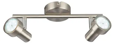 Immagine prodotto di Lampada da soffitto a LED Spot lampada 2xGU10 orientabile 3000K 12W nichel opaco Briloner