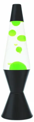 Produktbild von Grüne Lavaleuchte aus Metall und Glas mit LED, 37,5 cm hoch, Ø 10,5 cm