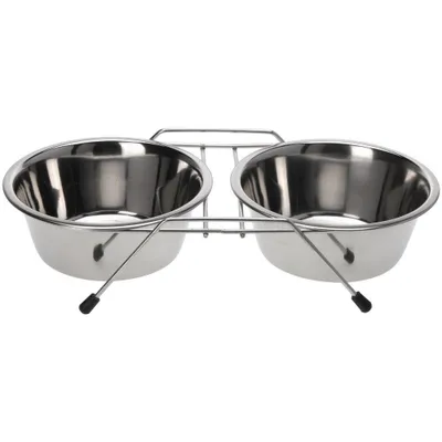 Obrázek produktu pro PETS COLLECTION miska na krmení pro psy miska pro kočky se stojánkem 2 x 800 ml