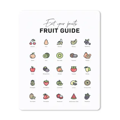 Produktbild von MuchoWow® Mauspad Mousepad Küche - Lebensmittel - Obst 30x40 cm - Mousepads - Maus Mat - Pad - Mausunterlage - Mausmatten