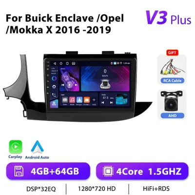 Produktbild von Opel Mokka X 2016–2019 - Android 13 2-DIN Autoradio - 23 cm Touchscreen - 4+64 GB - 1,5 GHz Prozessor - AHD Rückfahrkamera-Eingang - GPS Navigation