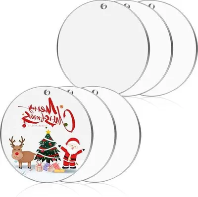 Immagine prodotto di Lastre rotonde in acrilico trasparente da 15 cm - Set da 6 pezzi per la pittura fai da te e per supporti decorativi da appendere