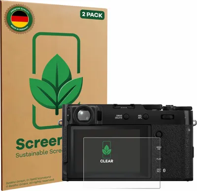 Produktbild von 2x ScreenLeaf Schutzfolie für Fujifilm X100VI nachhaltiger Displayschutz Display Schutz Folie Klar Transparent