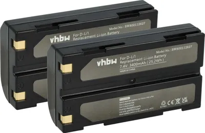 Produktbild von vhbw 2x Akku kompatibel mit Molicel 1821, 1821E Kamera (3400 mAh, 7,4 V, Li-Ion)