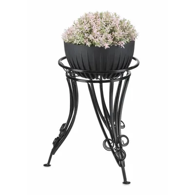 Zdjęcie produktu dla Dastal stołek kwiatowy 43x47 cm czarny metal nowoczesny wystrój