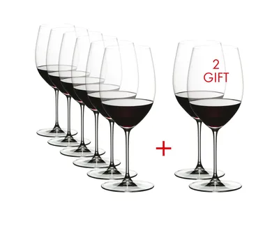 Image de Riedel Vorteilsset 8 Gläser RIEDEL VERITAS KAUF 8 ZAHL 6 CABERNET/MERLOT 7449/0 und 1 x Riedel Microfaser Poliertuch und Gratis 1 x Trinitae Körperpflegeprodukt