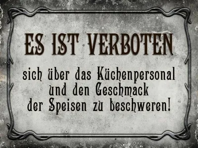 Produktbild von vianmo Holzschild 30x40 cm Verboten über Küchenpersonal