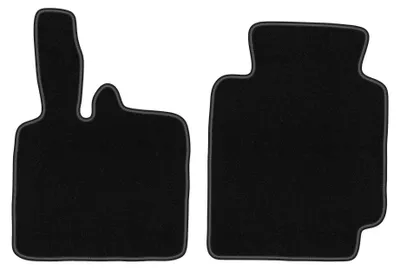 Produktbild von Velours-Fußmatten für Smart ForTwo I 1998-2007 (Schrägheck) – 4-tlg, Schwarz, passgenau – Wielganizator BASIC