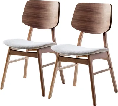 Produktbild von home24 Esszimmerstuhl - Webstoff / Gummibaum Massiv