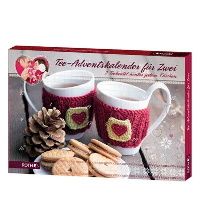 Produktbild von Roth 80234 Adventskalender " Tee Adventskalender für Zwei "  TEETRÄUME ZU ZWEIT " 48 Teebeutel
