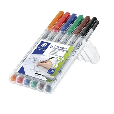 Produktbild von Staedtler 312 WP6, 1 Stück(e), Schwarz, Blau, Braun, Grün, Orange, Rot, Grau, Polypropylen (PP), 1 mm, 2,5 mm
