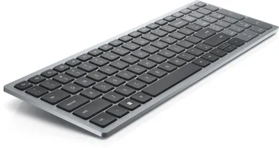 Produktbild von DELL Pro Plus kompakte Tastatur – KB740 - US international (QWERTY), Volle Größe (100%), Kabellos, RF Wireless + Bluetooth, Scherenschalter, QWERTY, Grau, Schwarz