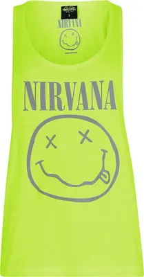 Produktbild von Nirvana Top Damen Classic Logo grün Band-Merch, Bands 100% Baumwolle S