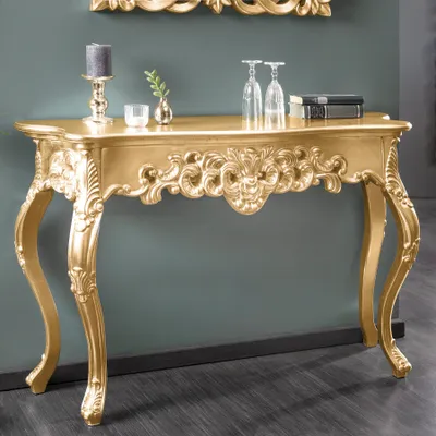 Produktbild von Elegante Konsole VENICE 110cm gold Barock Design Beistelltisch Konsolentisch Anrichte