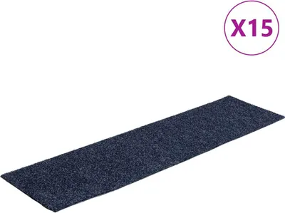 Immagine prodotto di vidaXL Tappetini autoadesivi 15 pezzi 76x20 cm Grigio Blu Rettangolare