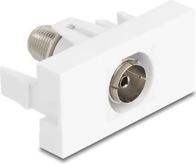 Zdjęcie produktu dla DELOCK Easy 45 Modul IEC Buchse zu F Buchse weiß