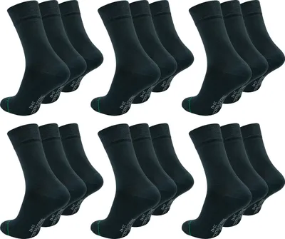 Produktbild von Paolo Renzo Bambus Business Socken Damen & Herren 18 Paar 39/42 Dunkelgrau