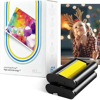 Produktbild von Famanu Fotopapier 4x6 Zoll - 80 Blätter und 2 Farbstreifen für Thermosublimationsdruck