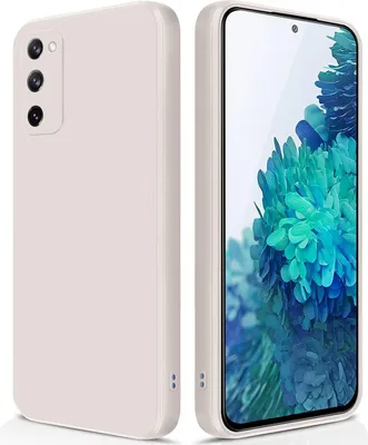Produktbild von Silikon Hülle für Samsung Galaxy S20 FE Flüssigsilikon Dünn Gel Gummi Matt Kratzfeste Schutzhülle Weiß