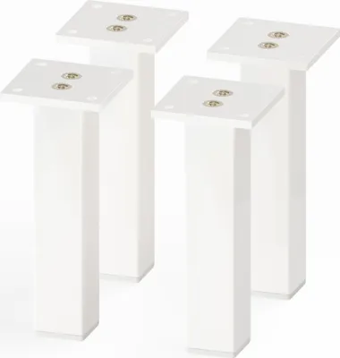 Produktbild von 4er Set sossai Aluminium Möbelfüße 150mm in Weiß Schrankfüße Sockelfüße