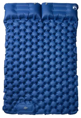 Produktbild von vidaXL Doppel-Isomatte mit Kissen Selbstaufblasend Marineblau