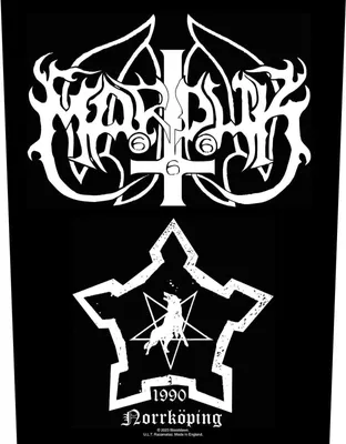 Image de Marduk - Patch "Norrkoping" à coudre RO9101 (taille unique) (Noir/Blanc)