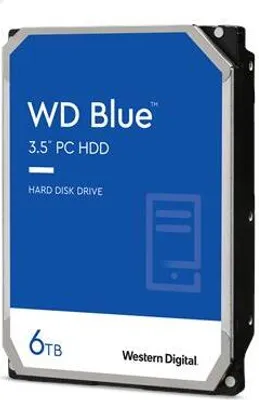 Zdjęcie produktu dla Western Digital Blue, 6 TB, 5400 RPM, 256 MB, 3.5", Serial ATA III