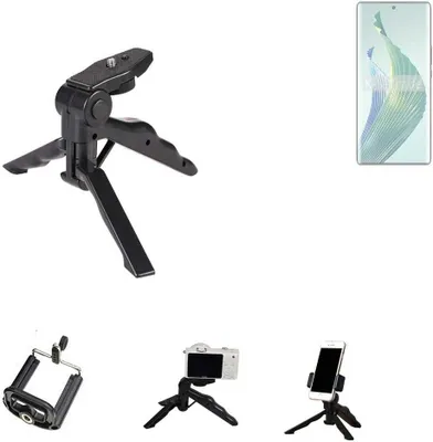 Produktbild von K-S-Trade Stativ Tisch-Ständer Dreibein Handy-Stativ Ständer kompatibel mit Honor Magic5 Lite 5G Mini-Stativ Smartphone Tripod Handy-Stativ aus