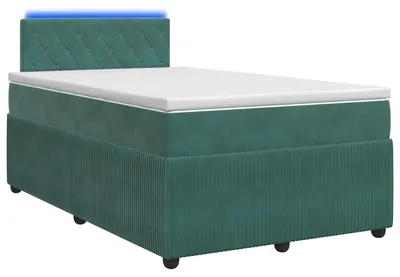 Produktbild von vidaXL Boxspringbett mit Matratze Dunkelgrün 120 x 190 cm Samt