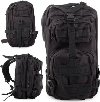 Produktbild von Rucksack Militär BW Wanderrucksack Schwarz Kampfrucksack Trekking Camping Bundeswehr 30L